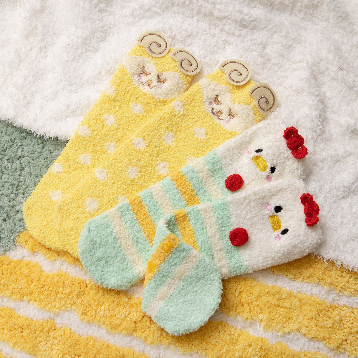 3-Pack bunte Tier-Kuschelsocken Gift Set