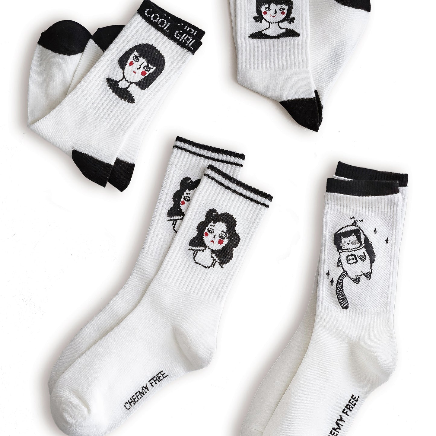 4 Pack Cool Girl Tennissocken Damen Gift Set