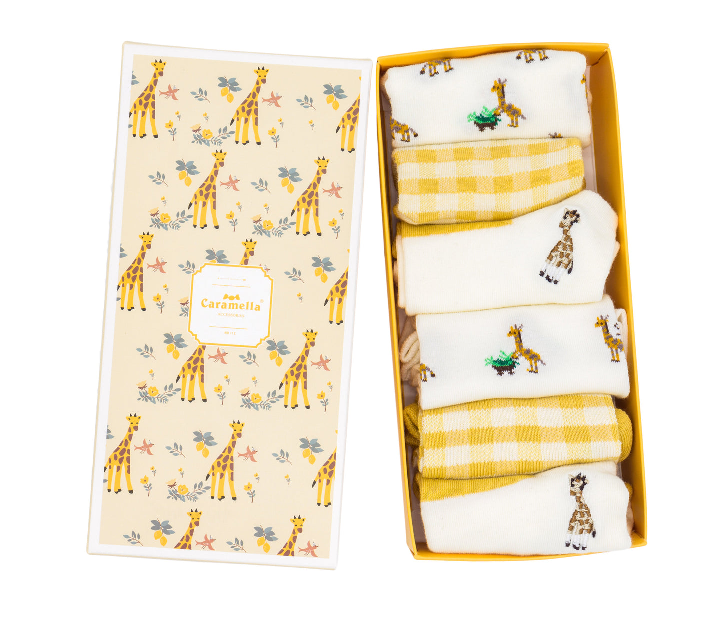 6-Pack Giraffen-Sommersocken Gift Set