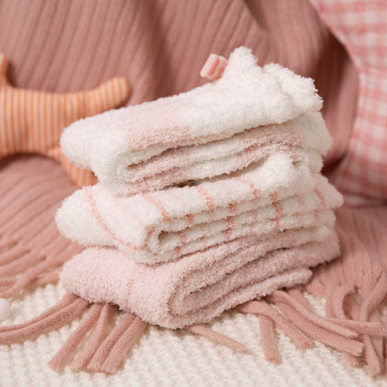 3-Pack rosa Muster-Kuschelsocken Gift Set